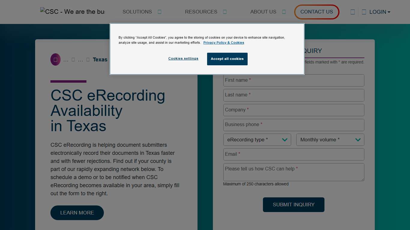 eRecording in Texas | CSC