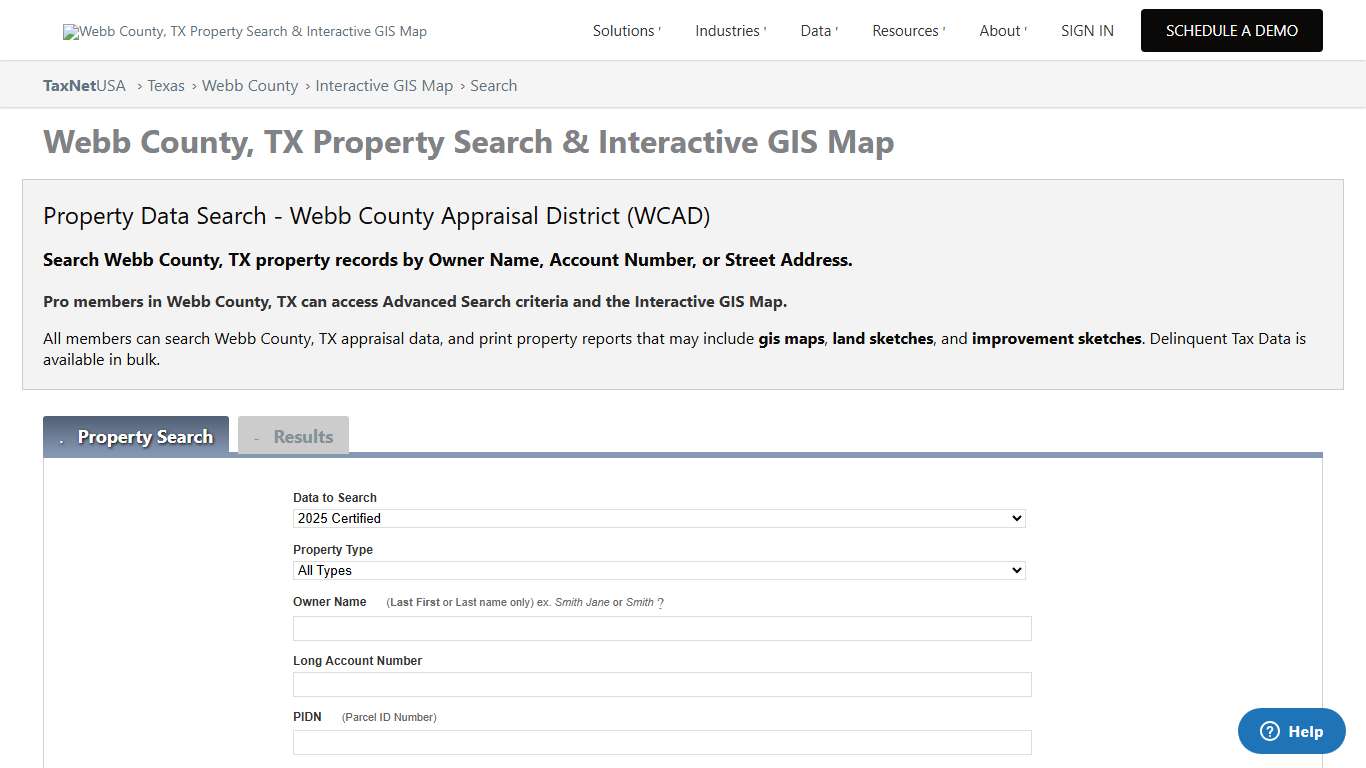 Webb County, TX Property Search & Interactive GIS Map
