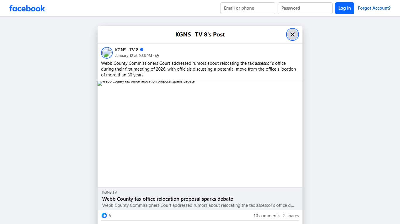 KGNS- TV 8 - Webb County Commissioners Court addressed... | Facebook